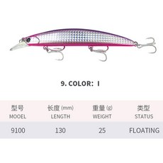 27g 130mm 미노우 낚시 루어 워블러 송어 바닷물 Swimbait Jerkbait, I