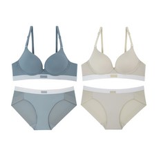 YES 힐링데이 컴포트 노와이어 브라팬티 세트 2Colors