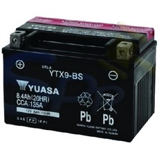 萬池王 湯淺 YTX9-BS 9號 機車電瓶 全新免加水 電池 另售充電器, 1個