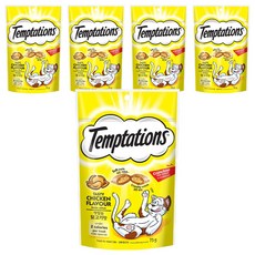 Temptations 喵愛餡貓餡餅 貓零食, 火烤嫩雞口味, 75g, 5包