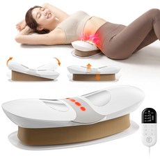 [36개월무상보증] MELUKOO 허리 마사지기 허리케어 저주파 EMS 공기압 에어리프트 마사지기 온열 찜질, 화이트, PH-M103