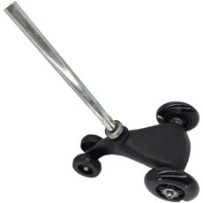 兒童扭扭車配件 寶寶搖擺車 妞妞車前後輪 閃光靜音軲轆輪胎 腳架含輪子 通用型兒童車配件 全套三角架靜音滑行, 1個, 圓管前三角*黑色靜音閃光輪+工具