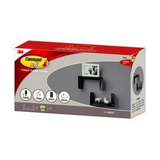 3M 無痕 LIFESTYLE系列 牆壁裝飾置物 DIY層板架 黑色