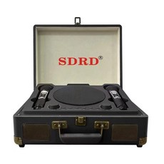 SDRD 貓頭鷹藍牙喇叭 SD2109 雙人無線麥克風 KTV重低音音響 露營會議適用, 灰色