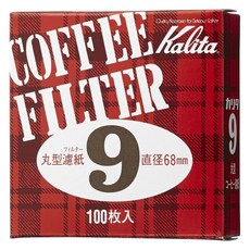 칼리타 원형 커피 필터 9, 1개, 100개