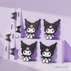 산리오 자동차 도어가드 도어 손잡이 스크레치방지 세트, 1세트, 쿠로미