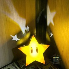星星燈 趣味發光星星燈 聖誕樹氛圍燈, 投影星星發聲燈, 1個