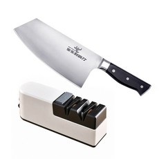 金門金永利 A1-2大切刀18cm 電動磨刀 煮婦實用組, 1套, 切刀1支+電動磨刀1組