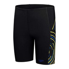 SPEEDO 男孩 運動及膝泳褲 PLASTISOL 黑/鈷藍/檸檬黃