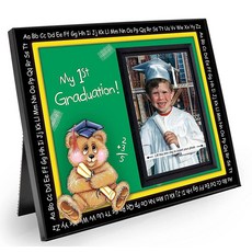 Prek 졸업 유치원 유치원 졸업 사진 액자 | 다채롭고 재미 | 8.9 x 12.7cm(3.5 x 5인치) 사진 보관 | 첫 졸업 기념품 선물 | 혁신적인 전면 로딩 사진 |, 곰