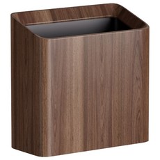 日式木質紋印刷夾縫垃圾桶 大款 20L, 胡桃木