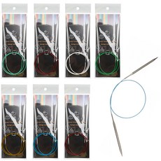 네일룸 스텐 줄바늘 80cm 7종세트 뜨개질 대바늘, 1세트