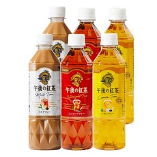 기린 오후의 홍차 일본 밀크티+레몬티+스트레이트티, 6개, 500ml