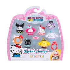 정품++ Squish-a-longs 헬로 키티와 친구들 보바 미니 스퀴시 + 액세서리 6팩
