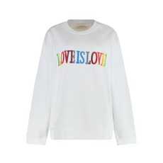 알베르타페레티 레터링 자수 스웨트셔츠