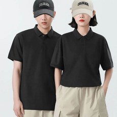 카라 4컬러 반팔티 베이직 남녀공용 커플룩 여름