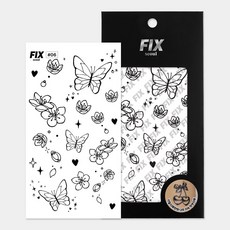 픽스서울 2주지속 타투 스티커 레터링 반영구 문신 헤나, 1개, 06