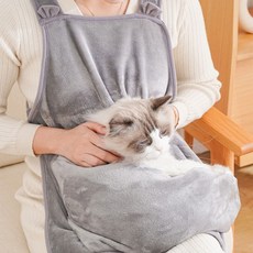 크레용펫강아지 고양이 그루밍 앞치마 캥거루 포대기 담요, 1개, 상세페이지 참조