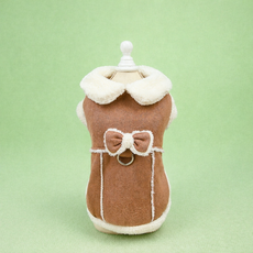 [푸들나무] 스윗리본 양털무스탕, 1개, 브라운