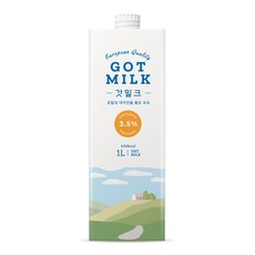 갓밀크 3.5% 멸균우유, 1L, 6개