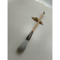 武林邵芝岩 鵬翔鯤鑫 硬毫兼毫回流老毛筆，手工刻字牛角筆鬥，純毛料無化纖, 1個, 參考詳情頁