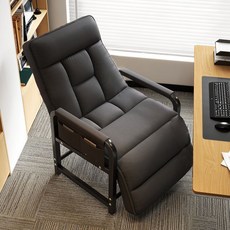 FONOW 리클라이너쇼파 편한 1인 접이식 컴퓨터의자 사무용 점심 휴식 야간 휴식 접이식 소파, 다크그레이