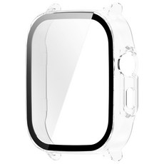 PC 鋼化玻璃一體錶殼，適用 Realme Watch 5, 透明白, 1個