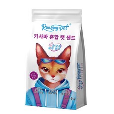 Runlong Pet 木薯混合貓砂 6kg, 1個, 無香