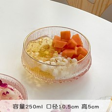 臺灣出貨網紅燕窩碗精緻高檔美容院甜品碗銀耳羹碗涼粉碗加厚玻璃碗點心碗廚房神器, 金邊燕窩碗+皇冠勺, 1個