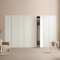 [보루네오] 붙박이장 슬라이딩 여닫이 안방 거실 스타일러 슬라이드 미닫이 8자 9자 10자 11자 12자 13자, 01.네오여닫이-화이트 30cm