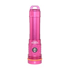 ACEBEAM 潛水手電筒 500米遠射 水下200米防水 抗海水腐蝕 21700電池, 玫瑰粉-6500K 冷白光 2200流明, 玫瑰粉