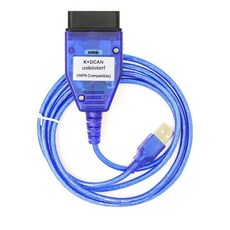 차량 진단 케이블 USB 인터페이스 스캐너 ECU 경량, 블루, 1개
