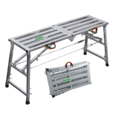 스틸터틀 미끄럼방지 접이식 우마사다리 1600X300 이중안전 높이조절 80-130CM, 1개