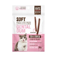 캣퓨어 소프트 덴탈껌 고양이간식, 20g, 1개, 구강 눈건강에 도움