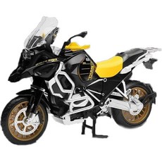 11449929 다이캐스트 모형 미니어처 수집품 바이크 컬렉터 모델 메탈 레이싱 사운드 라이트 컬렉션 기프트 1/12 R1250 GS 생일 선물 노랑, 옐로우