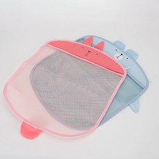 욕실 그물망 목욕 놀이 장난감 정리함 정리망 포켓 흡착 걸이 벽걸이 메쉬망 주머니 보관함, 블루, 1개