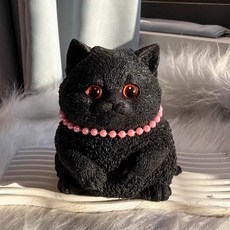 말랑이 고양이 슬라임 뚱냥이 찐득이 샴 발바닥 주물럭 고양이 대형850g, G. 뚱뚱한검은고양이 대형 850g, 1개