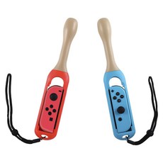 닌텐도 스위치 조이콘 컨트롤러 태고의달인 드럼 스틱 북채 액세서리 ND-109, 1개, 레드1p + 블루1p ND-109