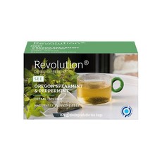 Revolution 레볼루션 티 허브티 티백 스페어민트 페퍼민트 카페인 24g(1.5g×16봉지)