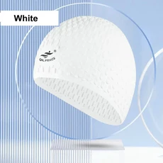 남녀 성인용 실리콘 수영모 내구성 있는 수영 모자 귀 보호용긴 머리용 머리 건조 유지 방수 목욕 2698643, Black, 02 B3091