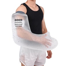 굿앤윌 깁스방수커버 네임펜, 성인용 팔 대, 1개, 투명