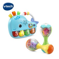 Vtech 海洋搖搖音樂組 聲光玩具 音樂 海洋 寶寶鋼琴 沙鈴 好奇心 手眼協調 探索 音樂套組 感官刺激 邊玩邊學, 1個, Multicolor