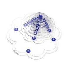 [ 1247216 ] 더 퀼티드 베어 플라워 퀼팅 템플릿 - 미끄럼 방지 아크릴 퀼트 8개 세트 이상적인 바느질 제품 도구 및 기계 퀼팅용 (1.9cm 7.6cm(3/4 3