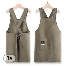 리빙셀렉트 어반 크로스 카페 주방 생활 방수 앞치마, 1개, 어반 카키