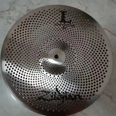 사일런트 심벌 저소음 심벌즈 실버 개 심벌드럼 약한 질젼 뚫린 밴드, 1개, 14인치 실버 정음통