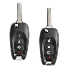 2X Key Fob 교체용 키리스 엔트리 리모컨 2016-2019 쉐보레 크루즈 4버튼 플립 키 (LXP-T004 13514135), 2X Key Fob 교체용 키리스 엔트리 리모컨 201