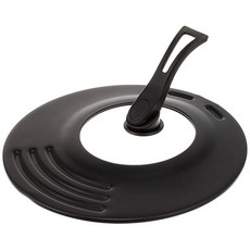 펄 금속 유리창 포함 서다 프라이팬 냄비 뚜껑 24_29cm용 플루오린 코팅 접이식 스탠드 팬 커버 HB-634