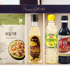 실속 명절 음식 준비 기본 부침가루 카놀라 식용유 양조식초 진간장 세트, 1개
