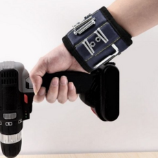 HOOT 5각 자석 나사 네오디움 손목 밴드 흡착 공구 팔찌 아대, 손목밴드 5각-블랙