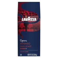 라바짜 Opera Intenso 그라운드 커피 355ml(12온스) 백 다크 로스트 대담하고 균형 잡힌 맛, 1